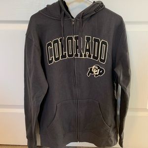 Grey Zip-up University of Colorado Jacket